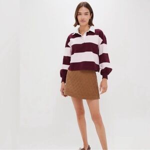 NWT Women’s Tuckernuck Tan Quilted corduroy Mini Skirt, size: small